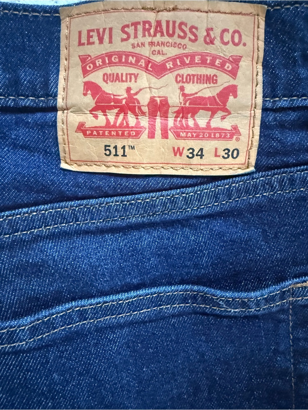 Levi's Men's Dark Blue Slim Jeans - 511 Style - Picture 4 of 5